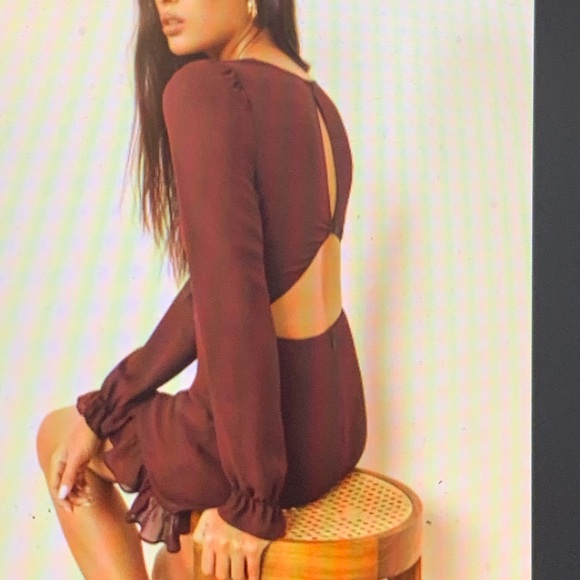 Reformation Elenor Dress in Plum -Size 0 - Picture 5 of 6